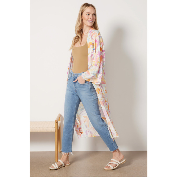 Z SUPPLY NWT Evereve Palm Multicolor Kimono Wrap // XS - Picture 4 of 14